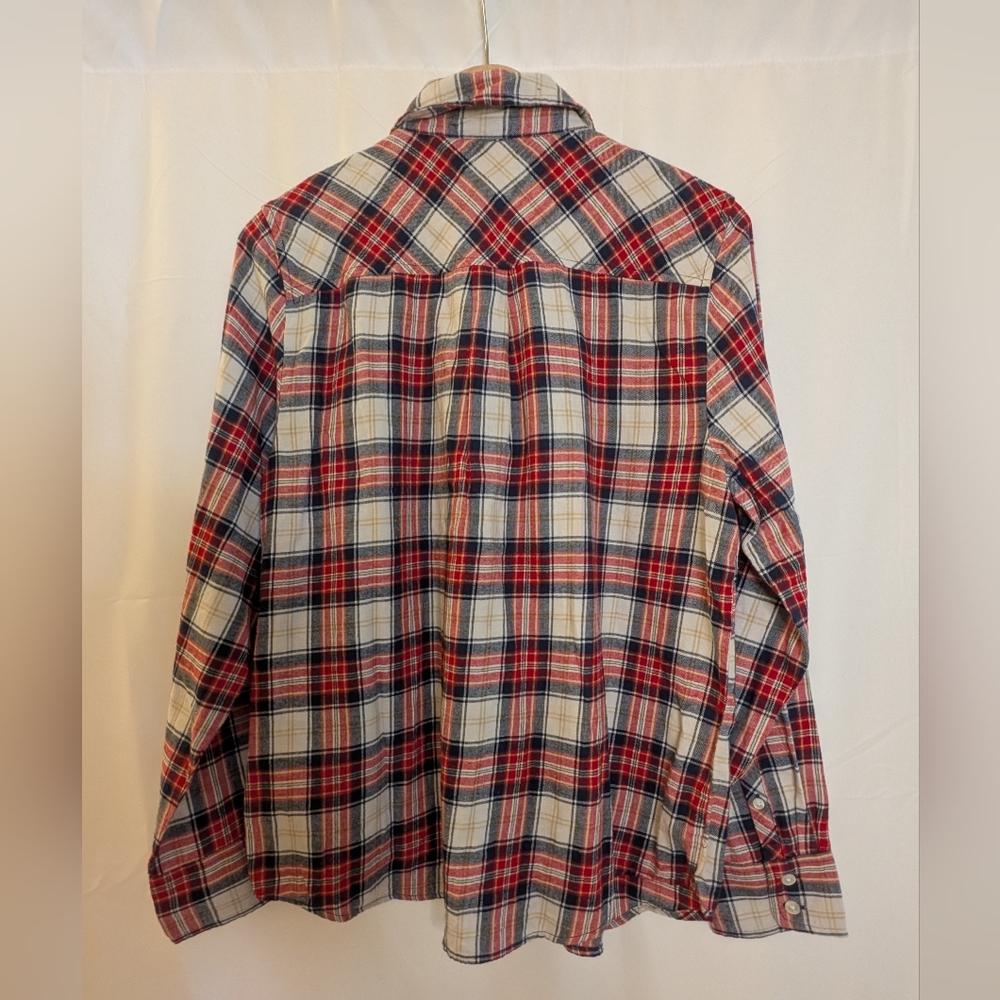 NWT J. Crew Red and White Casual Button Down Shirt - Picture 6 of 6